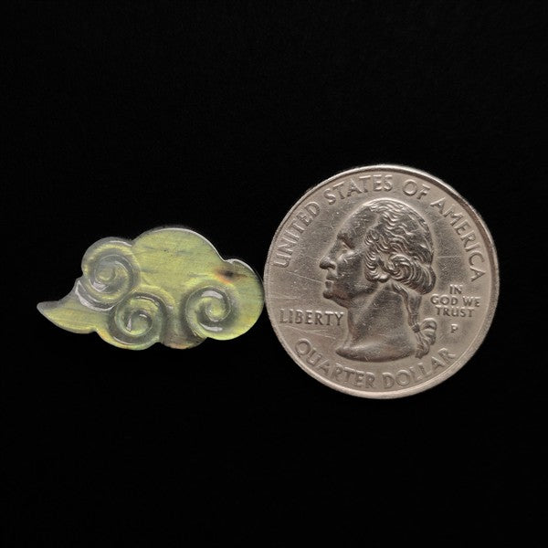 Labradorite Cloud Carving with Anime type curved Cloud