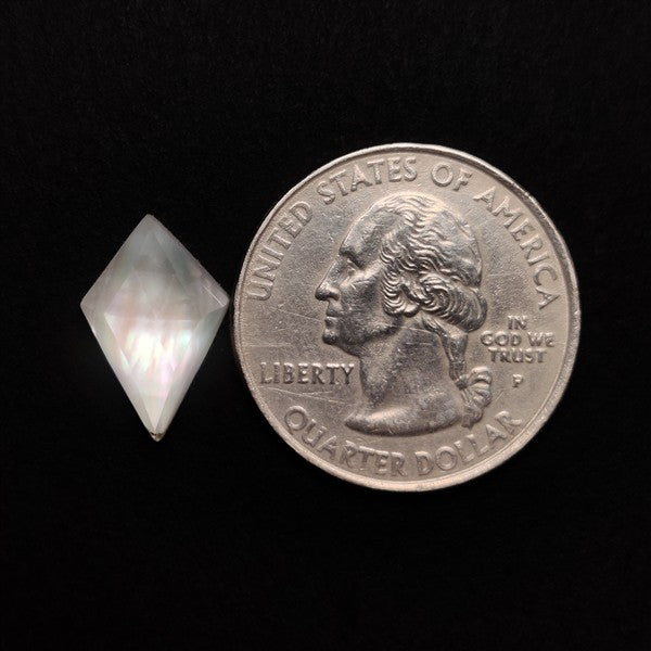 Rose Cut Quartz With Mother Of Pearl Doublet