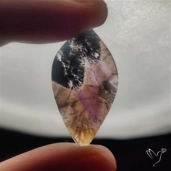 Rare Super Seven Amethyst With Hematite Patterns