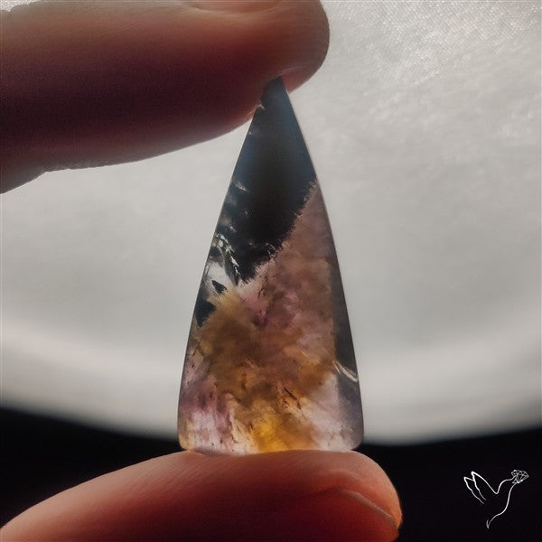 Rare Super Seven Amethyst With Hematite Patterns
