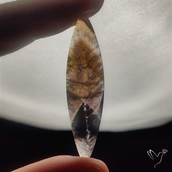Rare Super Seven Amethyst With Hematite Patterns