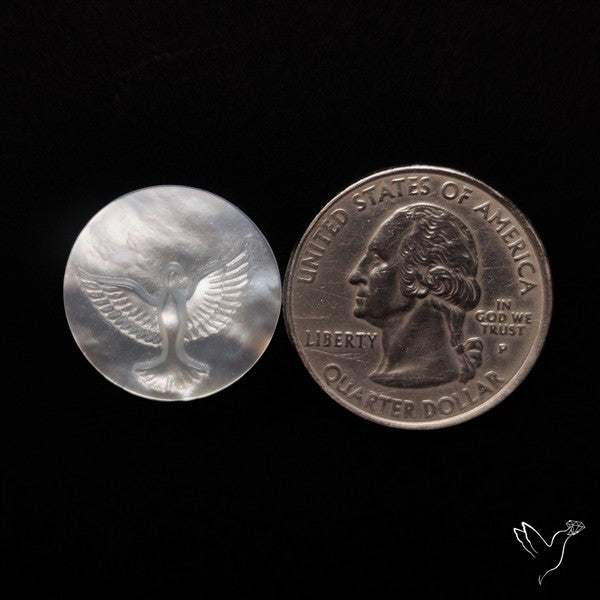 Mother Of Pearl Flying Eagle Carving