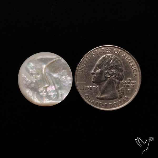 Mother Of Pearl Moonface Carving