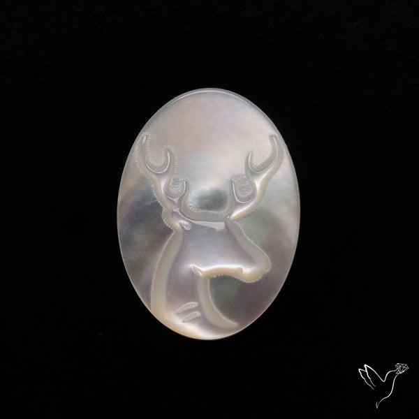 Mother Of Pearl Reindeer Carving