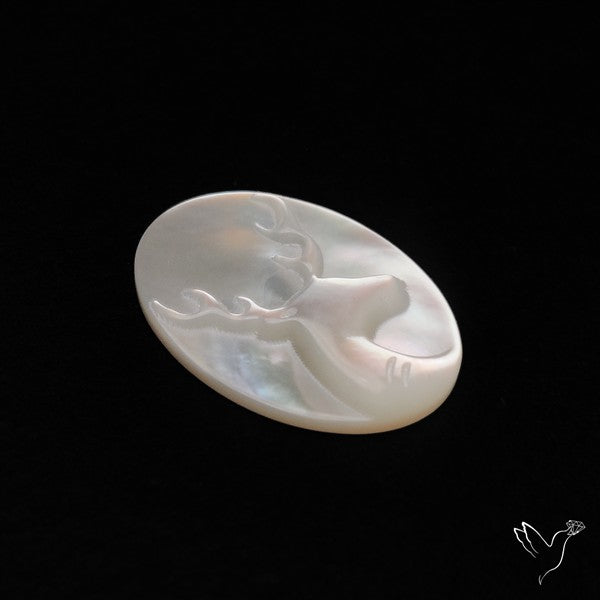 Mother Of Pearl Reindeer Carving