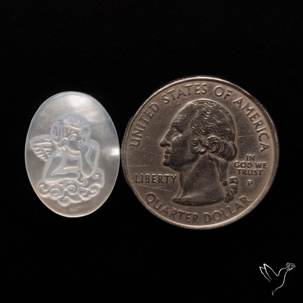 Mother Of Pearl Angel Carving