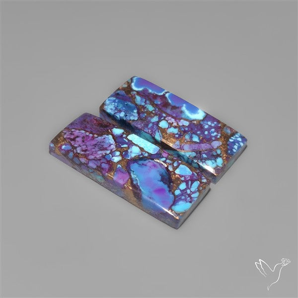 Purple Mohave Turquoise Pair