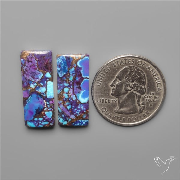Purple Mohave Turquoise Pair