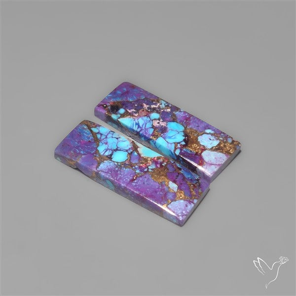 Purple Mohave Turquoise Pair