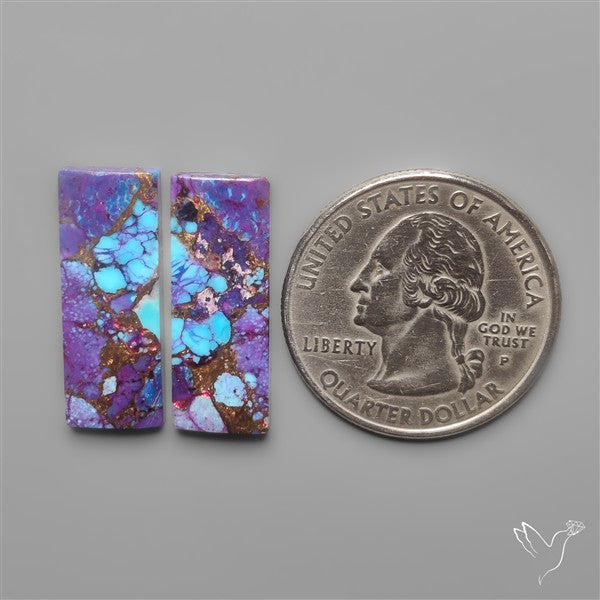 Purple Mohave Turquoise Pair