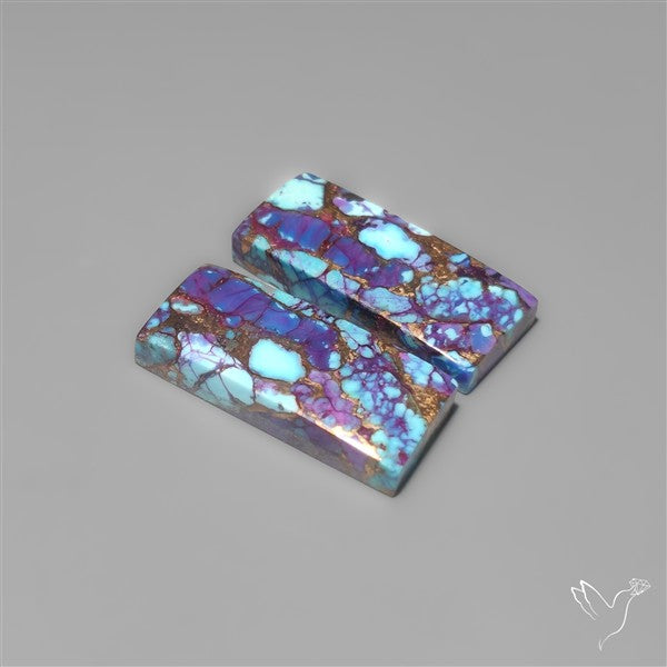 Purple Mohave Turquoise Pair
