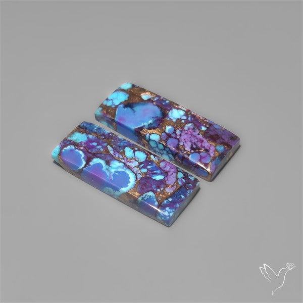 Purple Mohave Turquoise Pair