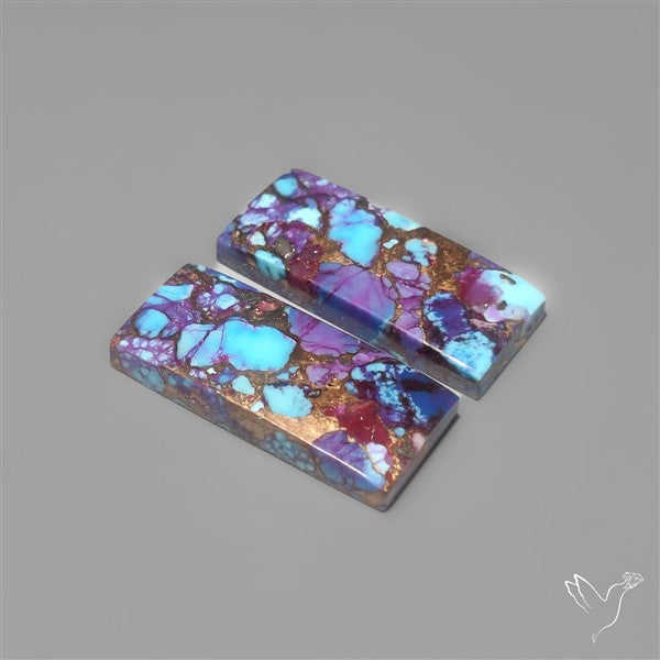 Purple Mohave Turquoise Pair