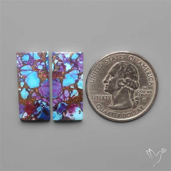 Purple Mohave Turquoise Pair