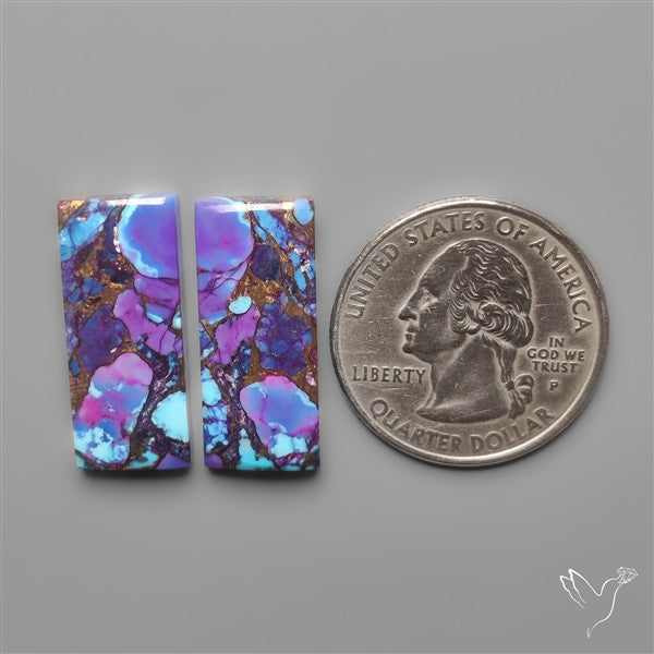 Purple Mohave Turquoise Pair