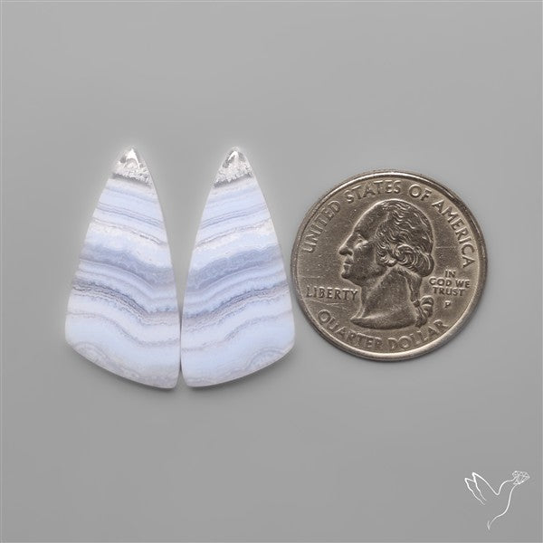Blue Lace Agates Pair