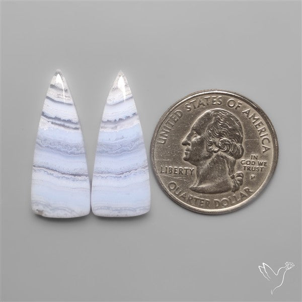 Blue Lace Agates Pair