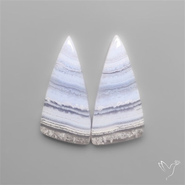 Blue Lace Agates Pair