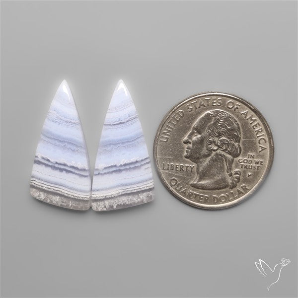 Blue Lace Agates Pair
