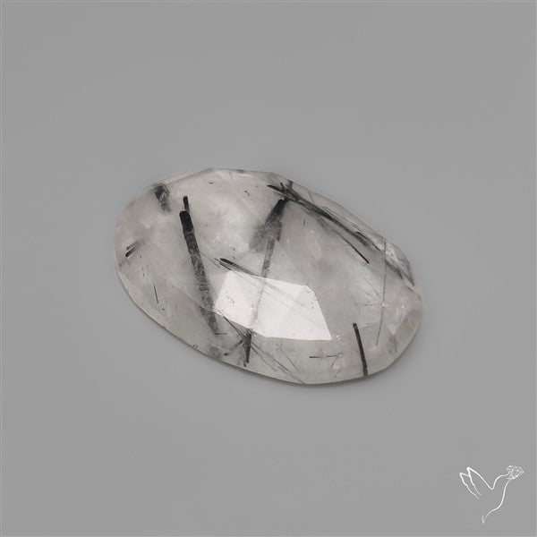 Rose Cut Black Tourmalinated Quartz