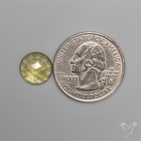 Rose Cut Green Gold Lemon Quartz