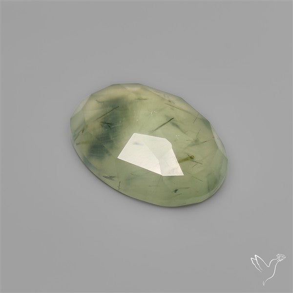 Rose Cut Black Tourmalinated Prehnite