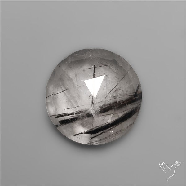 Rose Cut Black Tourmalinated Quartz