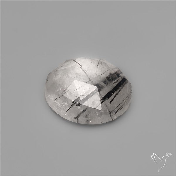 Rose Cut Black Tourmalinated Quartz