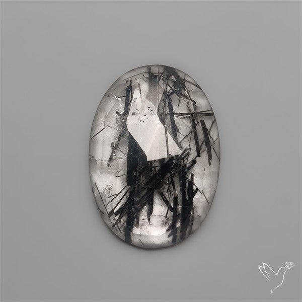 Rose Cut Black Tourmalinated Quartz