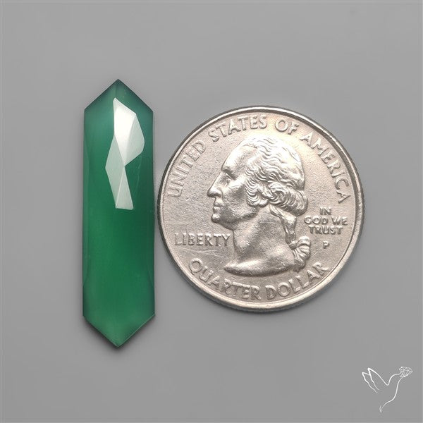 Long Cut Chrome Chalcedony
