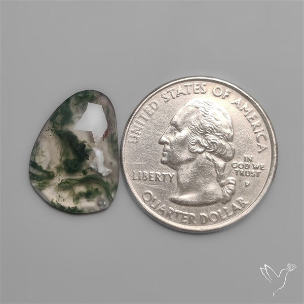 Rose Cut Moss Agate