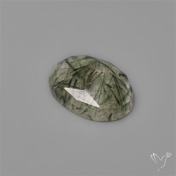 Rose Cut Green Rutilated Quartz