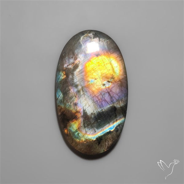 Rainbow Spectrolite Cabochon from Finland
