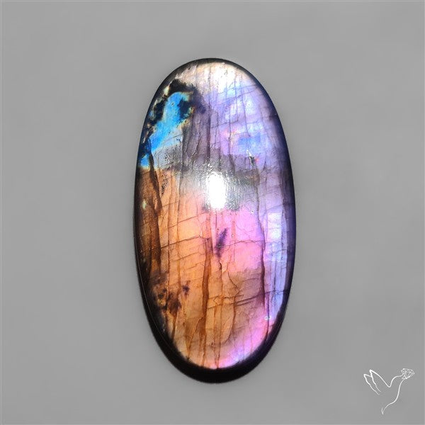 Rainbow Spectrolite Cabochon from Finland