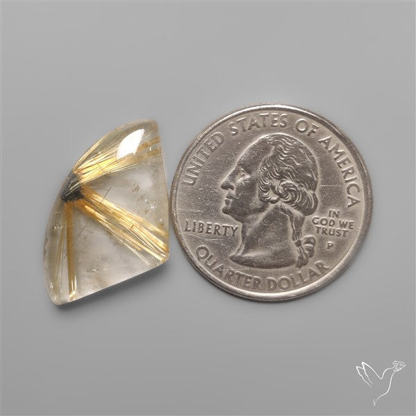 Star Golden Rutilated Quartz Cabochon