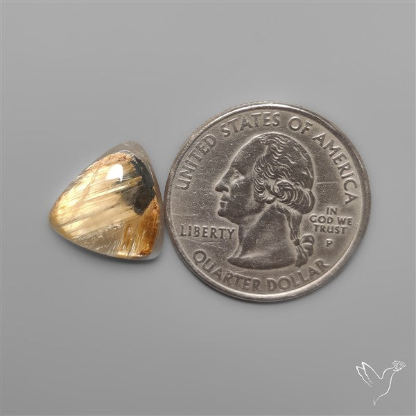 Star Golden Rutilated Quartz Cabochon