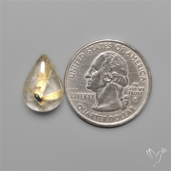 Star Golden Rutilated Quartz Cabochon