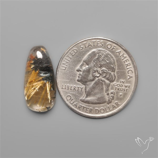 Star Golden Rutilated Quartz Cabochon