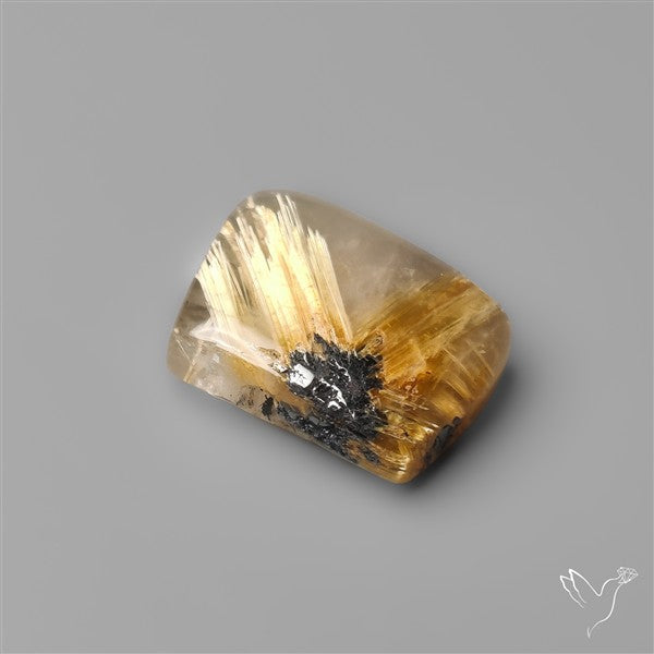 Star Golden Rutilated Quartz Cabochon