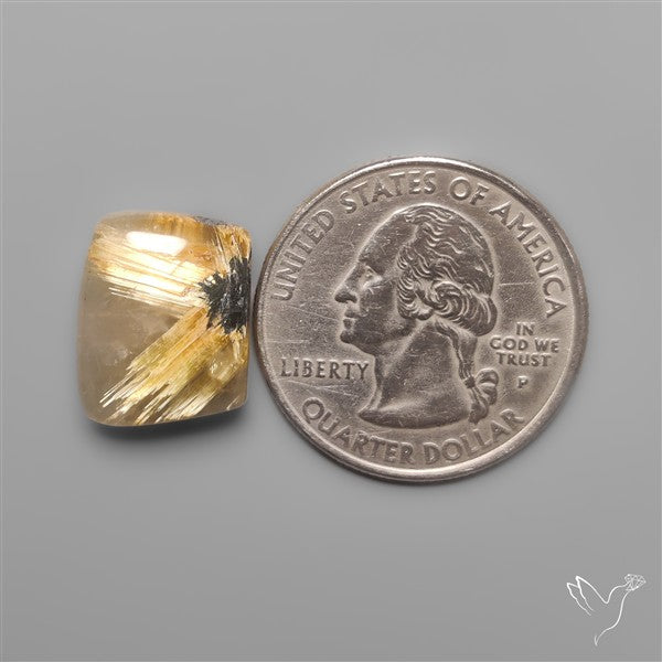 Star Golden Rutilated Quartz Cabochon
