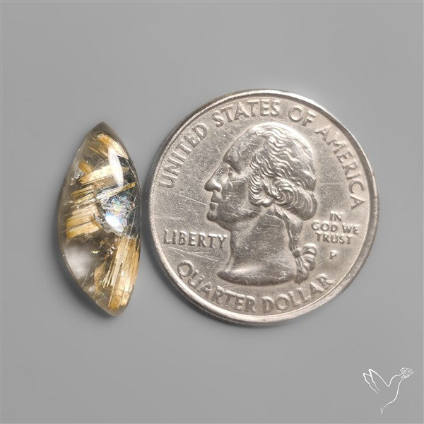 Star Golden Rutilated Quartz Cabochon