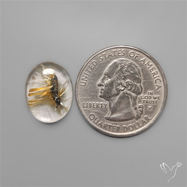 Star Golden Rutilated Quartz Cabochon