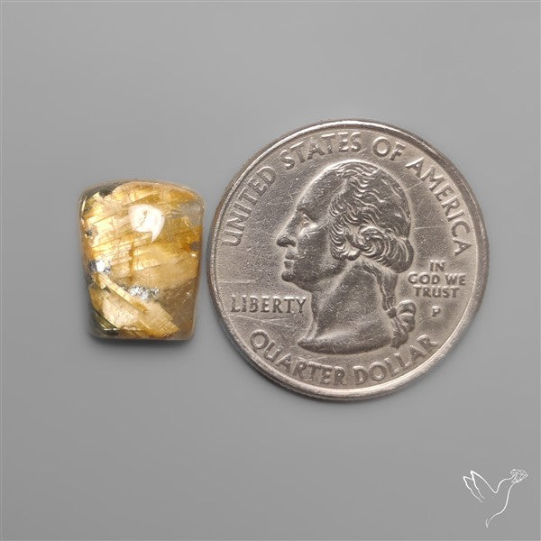 Star Golden Rutilated Quartz Cabochon