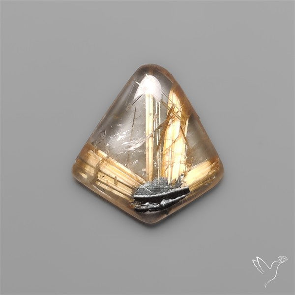 Star Golden Rutilated Quartz Cabochon