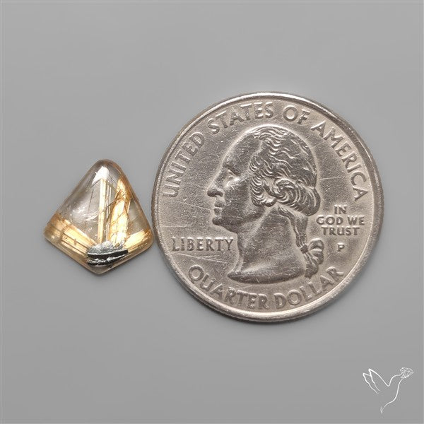 Star Golden Rutilated Quartz Cabochon
