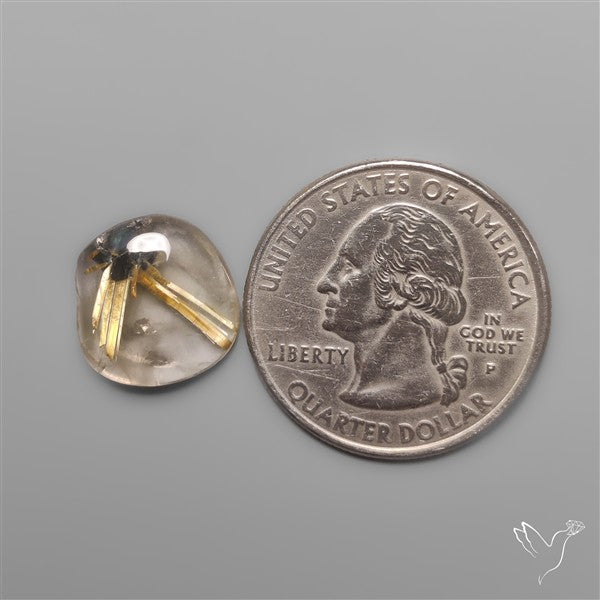 Star Golden Rutilated Quartz Cabochon