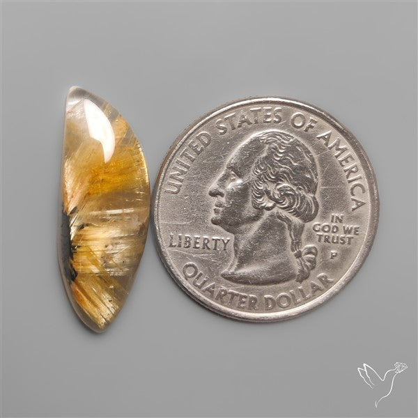 Star Golden Rutilated Quartz Cabochon
