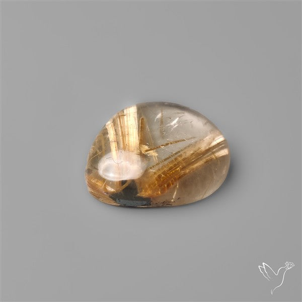 Star Golden Rutilated Quartz Cabochon