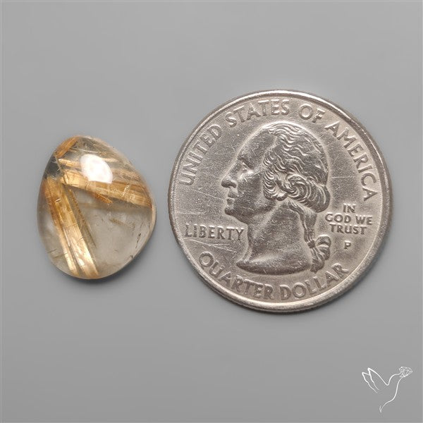 Star Golden Rutilated Quartz Cabochon