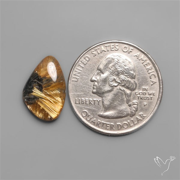 Star Golden Rutilated Quartz Cabochon